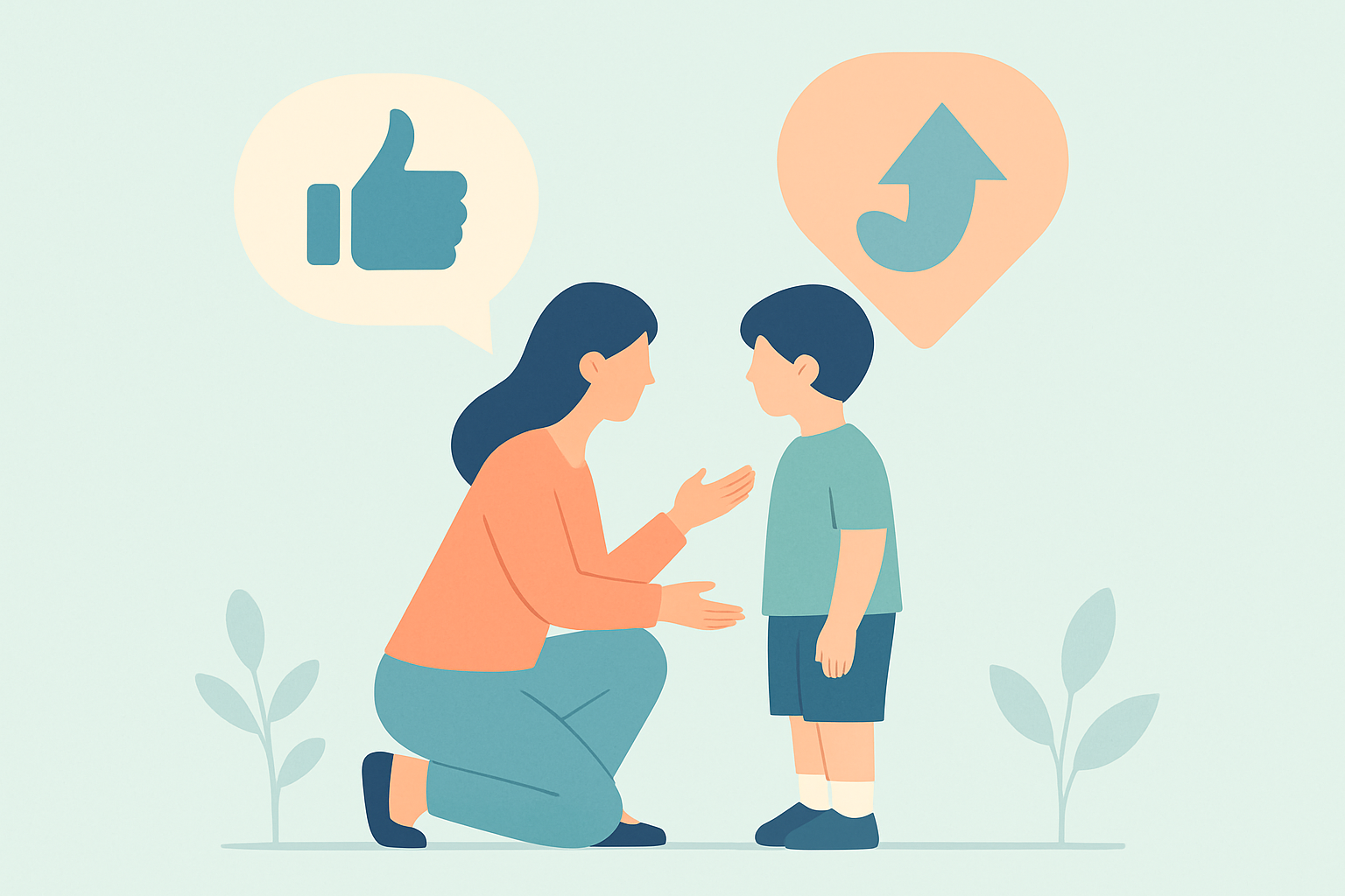 2. 말 한마디의 힘! 부모의 대화가 아이 자존감에 미치는 영향를 설명하는 시각적 인포그래픽