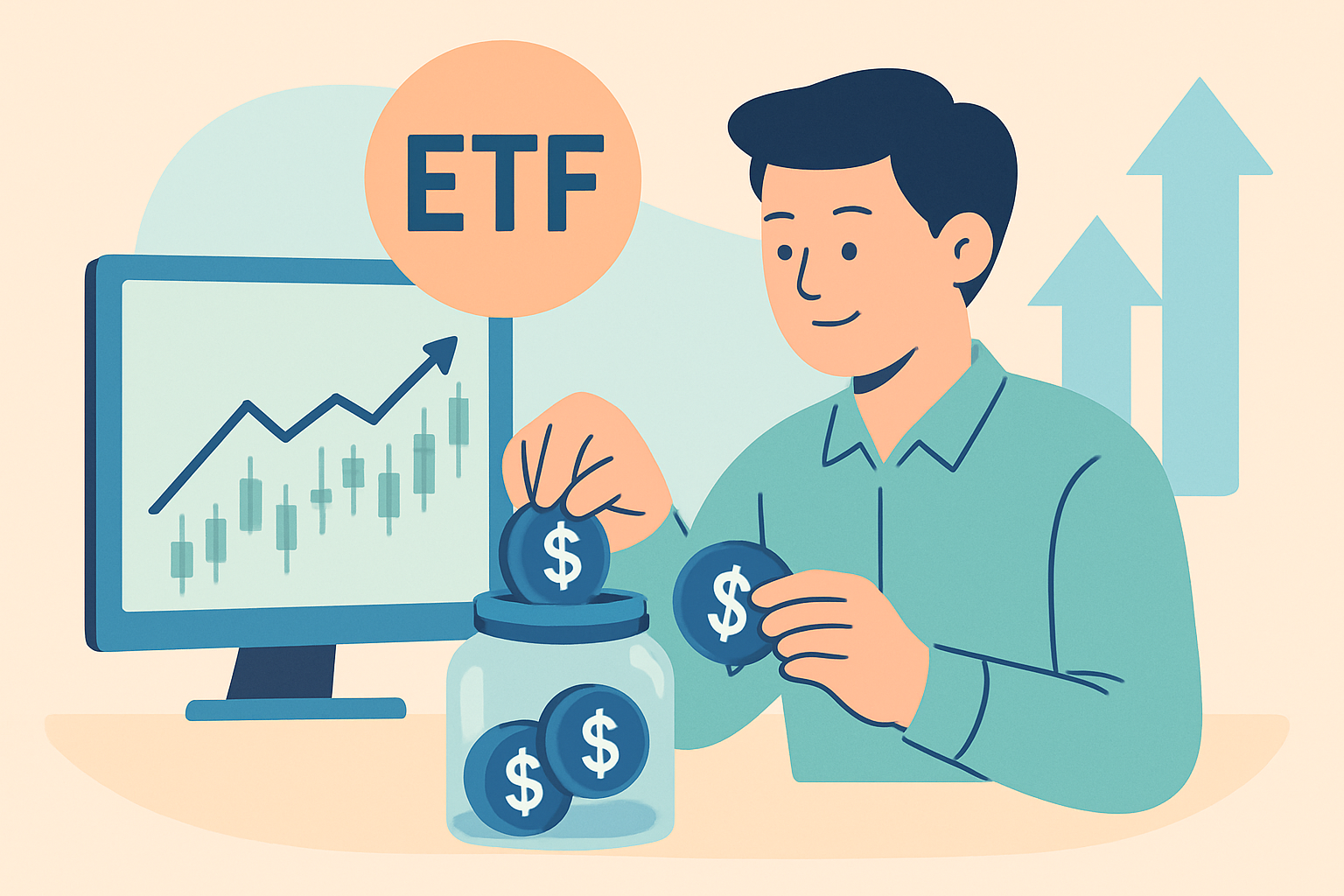 ETF 소액 투자 시작하기의 개념을 보여주는 인포그래픽