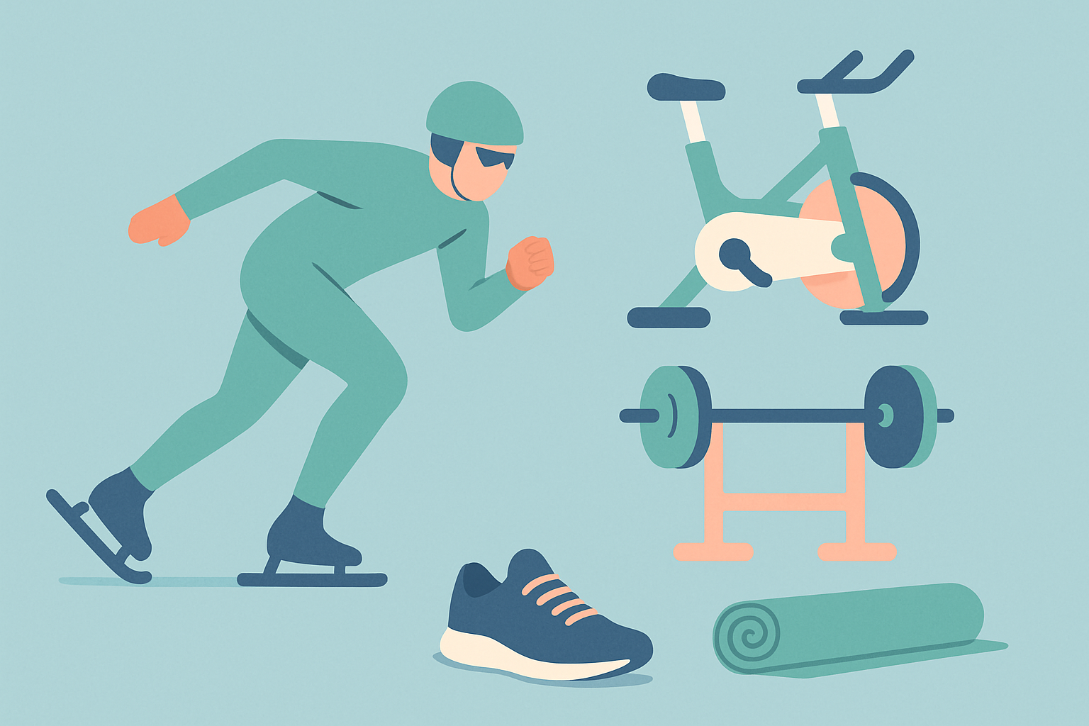 훈련 장비의 중요성를 설명하는 시각적 인포그래픽