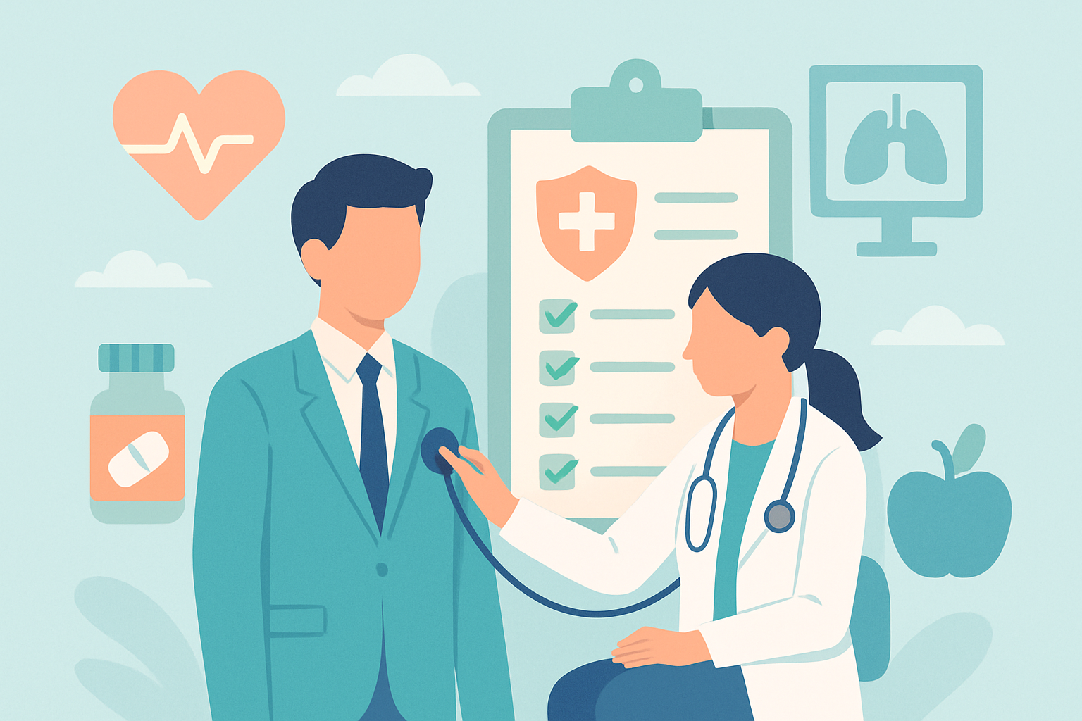 직장인 건강검진 - 직장인 건강검진의 개념을 보여주는 인포그래픽