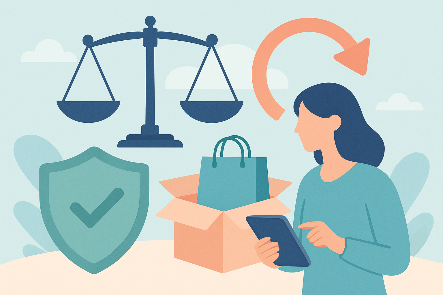 단순변심 환불 규정을 설명하는 시각적 인포그래픽